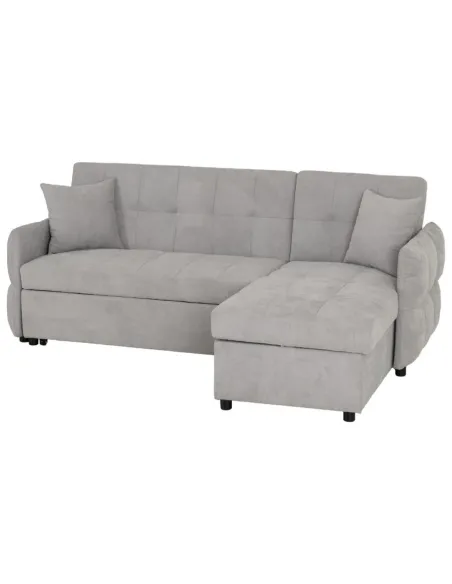 Chelsea Corner Sofa Bed - Silver Grey Fa | Murphy Furniture
