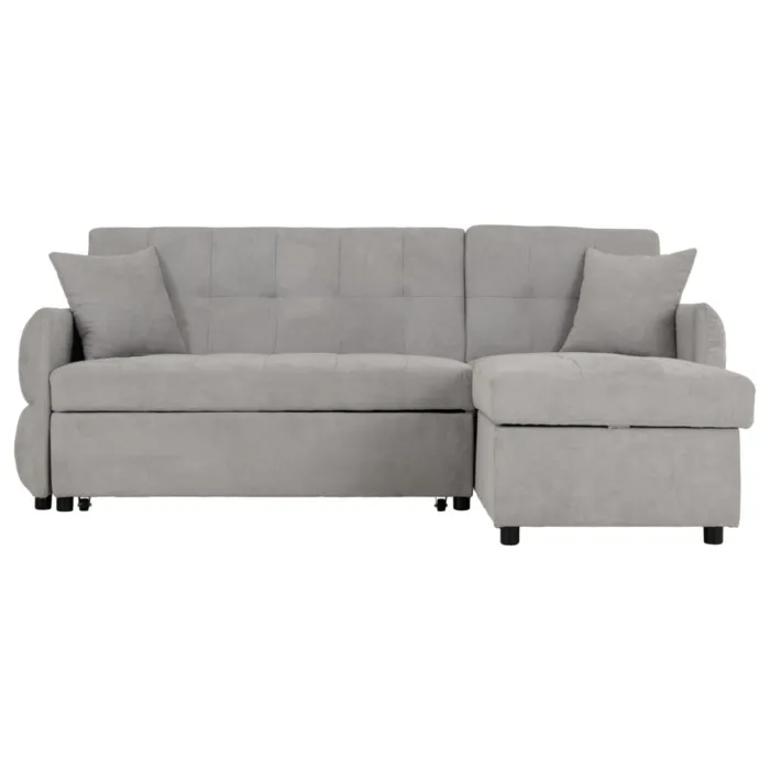Chelsea Corner Sofa Bed - Silver Grey Fa | Murphy Furniture
