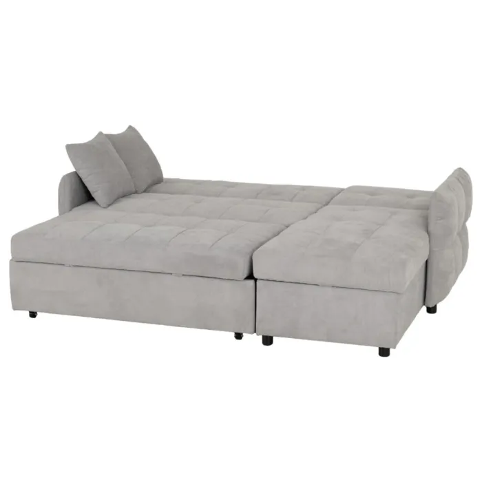 Chelsea Corner Sofa Bed - Silver Grey Fa | Murphy Furniture
