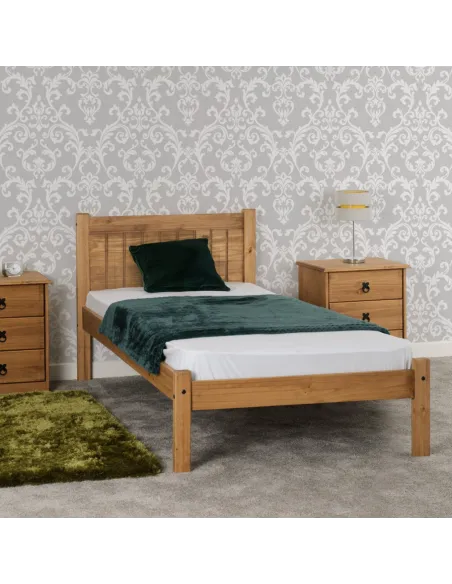 Maya 3ft Bedframe - Distressed Waxed Pine | Murphy Furniture