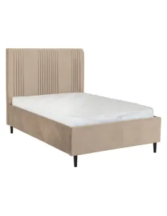 Maine 4ft6 Bed - Taupe Velvet Fabric | Murphy Furniture 2