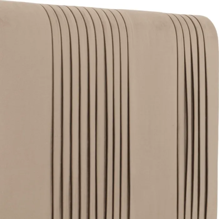 Maine 4ft6 Bed - Taupe Velvet Fabric | Murphy Furniture