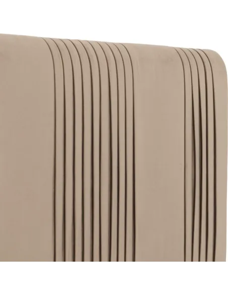 Maine 4ft6 Bed - Taupe Velvet Fabric | Murphy Furniture