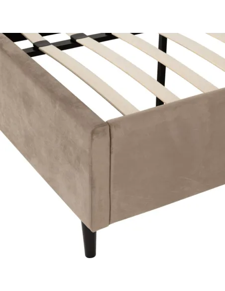 Maine 4ft6 Bed - Taupe Velvet Fabric | Murphy Furniture