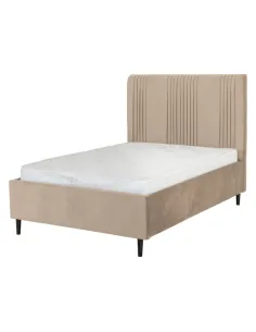 Maine 5ft Bed - Taupe Velvet Fabric | Murphy Furniture 2