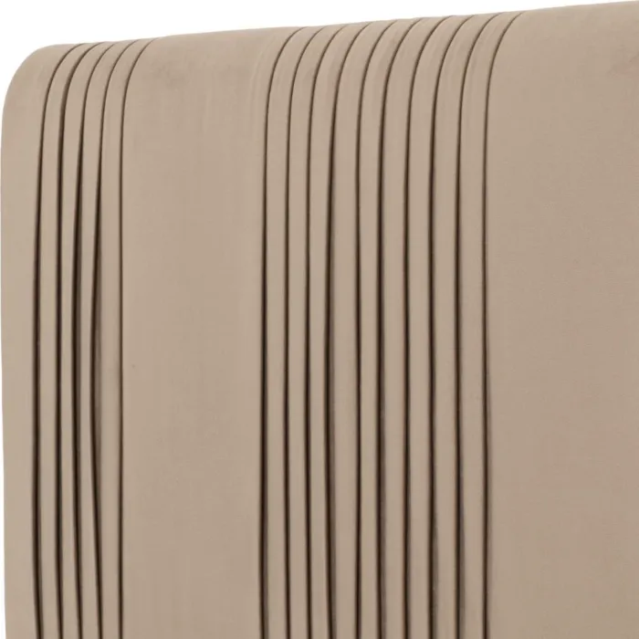 Maine 5ft Bed - Taupe Velvet Fabric | Murphy Furniture