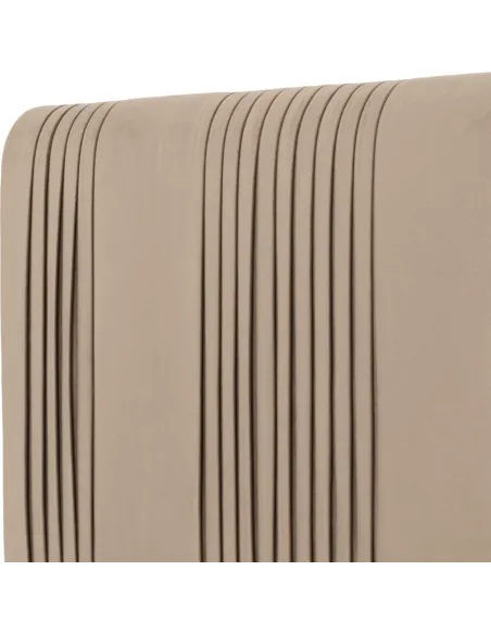 Maine 5ft Bed - Taupe Velvet Fabric | Murphy Furniture
