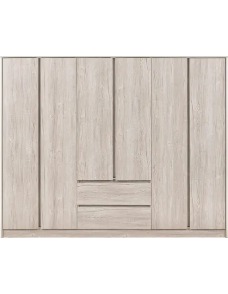 Malvern 6 Door 2 Drawer Wardrobe - Urban | Murphy Furniture