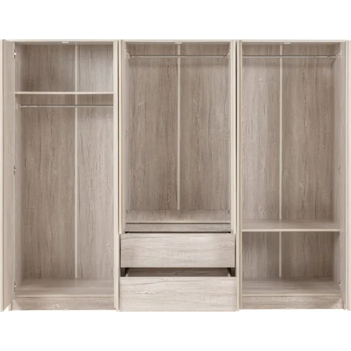 Malvern 6 Door 2 Drawer Wardrobe - Urban | Murphy Furniture