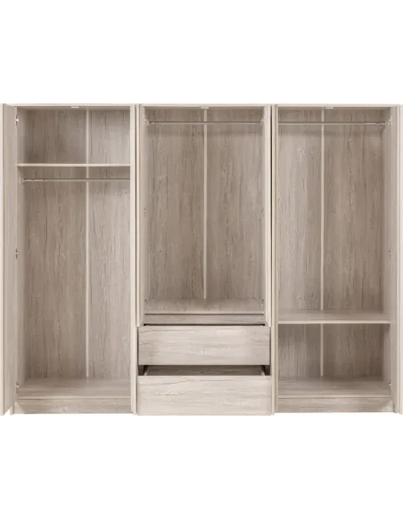 Malvern 6 Door 2 Drawer Wardrobe - Urban | Murphy Furniture