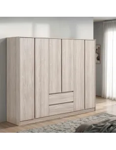 Malvern 6 Door 2 Drawer Wardrobe - Urban | Murphy Furniture