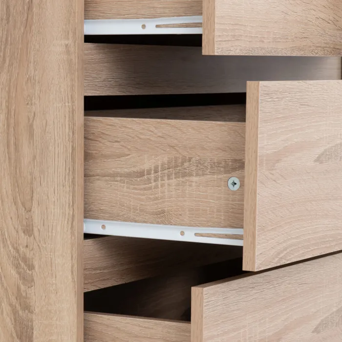 Malvern 3+2 Drawer Chest - Sonoma Oak Ef | Murphy Furniture