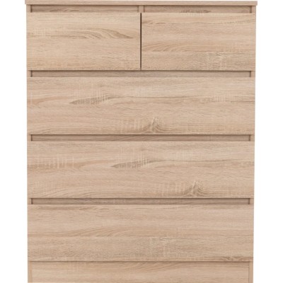 Malvern 3+2 Drawer Chest - Sonoma Oak Ef | Murphy Furniture
