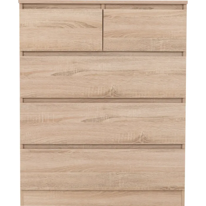Malvern 3+2 Drawer Chest - Sonoma Oak Ef | Murphy Furniture
