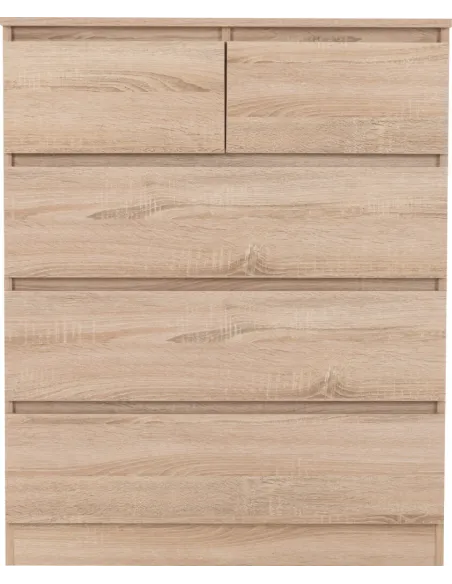 Malvern 3+2 Drawer Chest - Sonoma Oak Ef | Murphy Furniture