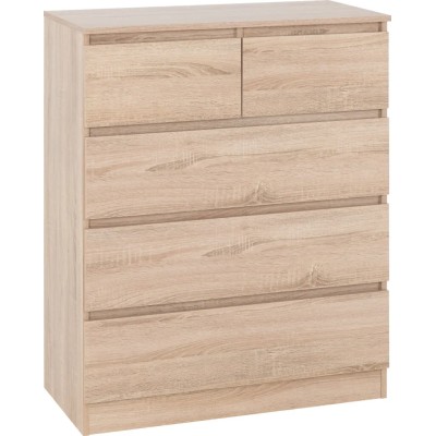 Malvern 3+2 Drawer Chest - Sonoma Oak Ef | Murphy Furniture