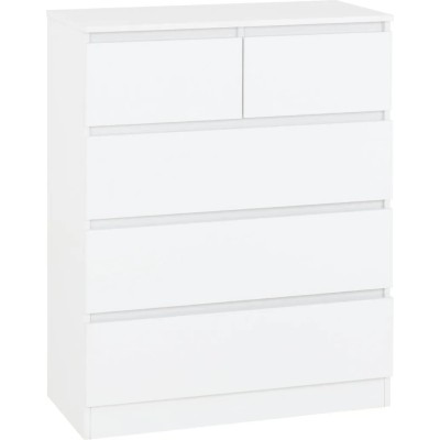 Malvern 3+2 Drawer Chest - White | Murphy Furniture