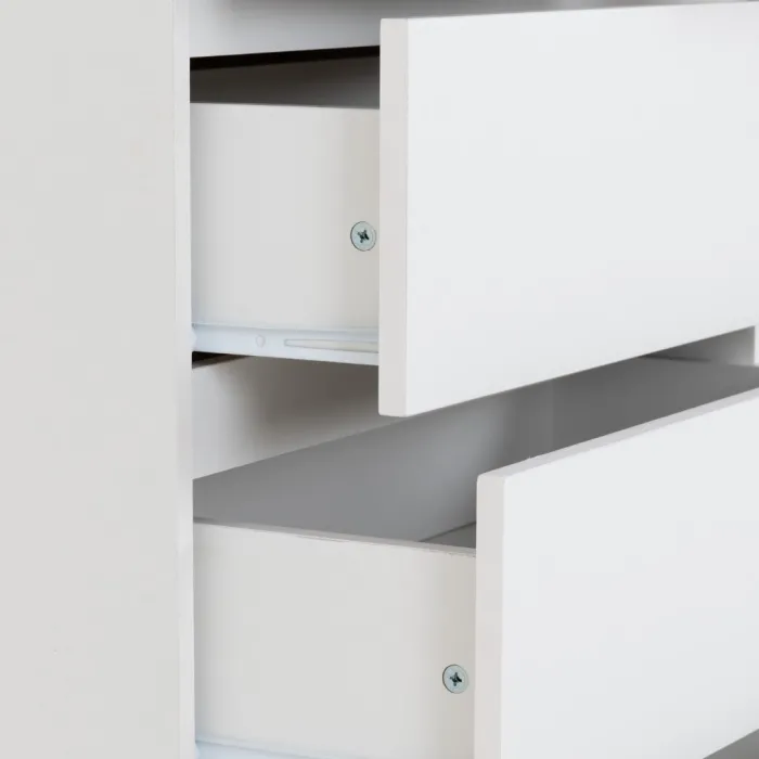 Malvern 3+2 Drawer Chest - White | Murphy Furniture
