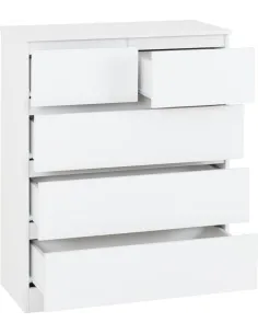 Malvern 3+2 Drawer Chest - White | Murphy Furniture 2