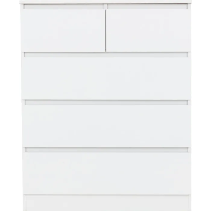Malvern 3+2 Drawer Chest - White | Murphy Furniture