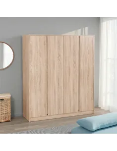 Malvern 4 Door Wardrobe - Sonoma Oak Eff | Murphy Furniture