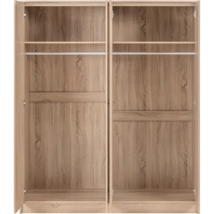 Malvern 4 Door Wardrobe - Sonoma Oak Eff | Murphy Furniture