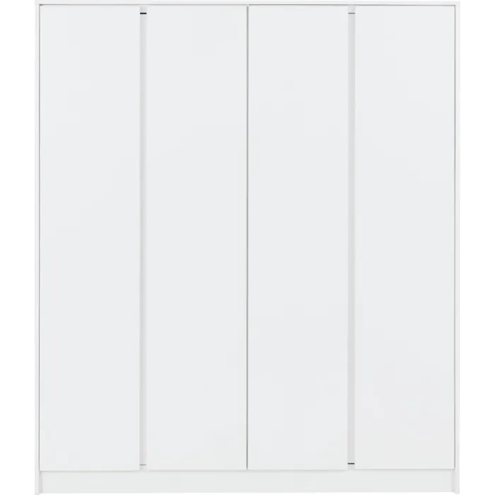 Malvern 4 Door Wardrobe - White | Murphy Furniture