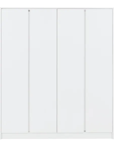 Malvern 4 Door Wardrobe - White | Murphy Furniture