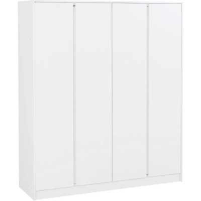 Malvern 4 Door Wardrobe - White | Murphy Furniture