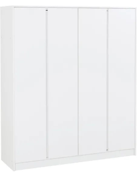 Malvern 4 Door Wardrobe - White | Murphy Furniture
