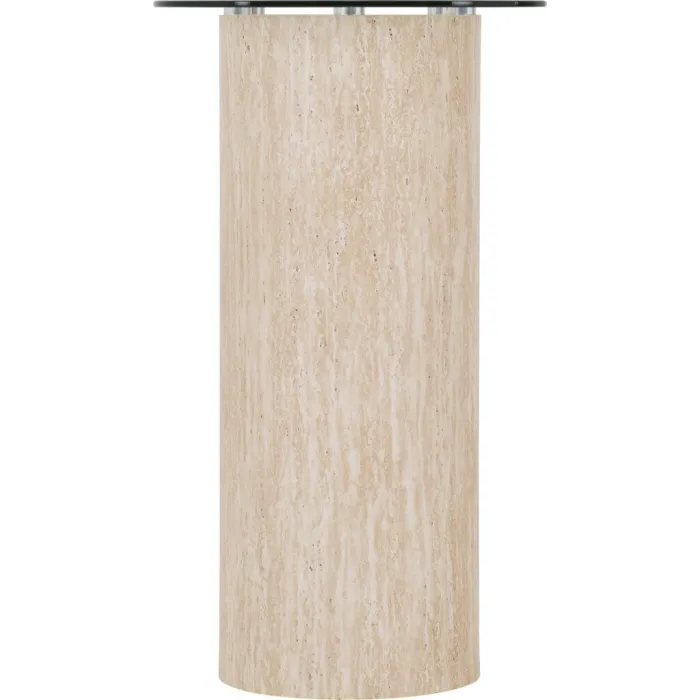 Modena Console Table - Clear Glass/Cream | Murphy Furniture