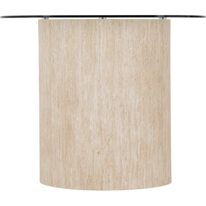 Modena Dining Table - Clear Glass/Cream | Murphy Furniture