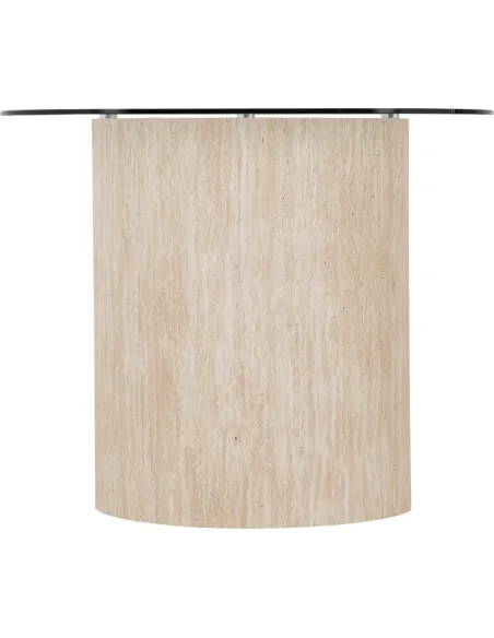 Modena Dining Table - Clear Glass/Cream | Murphy Furniture