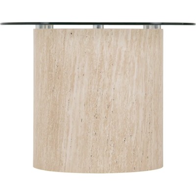 Modena Coffee Table - Clear Glass/Cream | Murphy Furniture