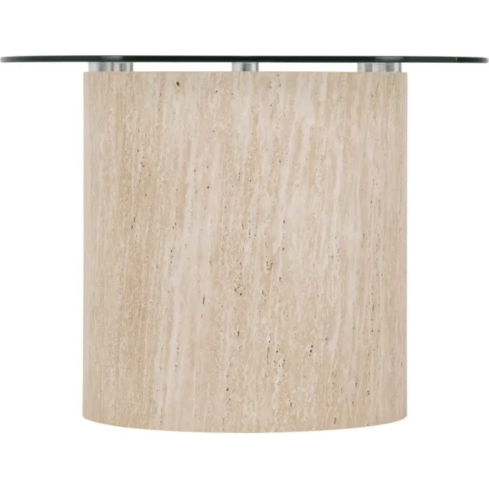 Modena Coffee Table - Clear Glass/Cream | Murphy Furniture