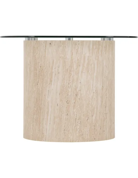 Modena Coffee Table - Clear Glass/Cream | Murphy Furniture