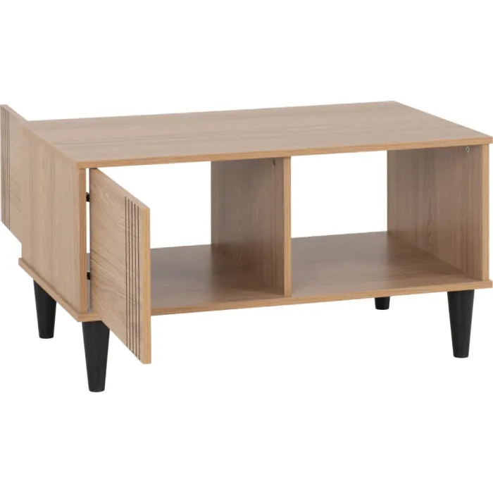 Tessa 1 Door Coffee Table - Natural Oak | Murphy Furniture