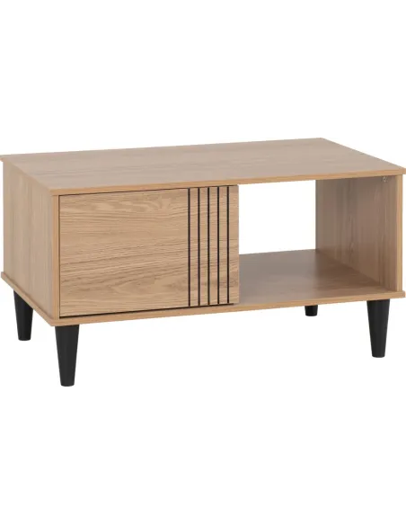 Tessa 1 Door Coffee Table - Natural Oak | Murphy Furniture