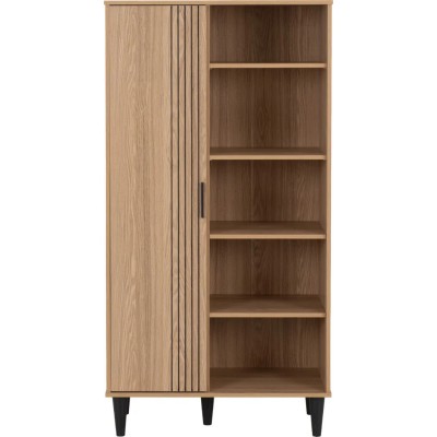 Tessa 1 Door Bookcase - Natural Oak Effe | Murphy Furniture