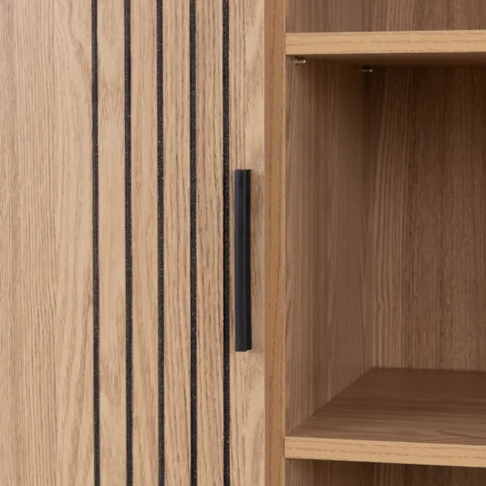 Tessa 1 Door Bookcase - Natural Oak Effe | Murphy Furniture