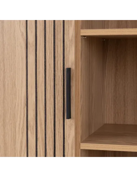 Tessa 1 Door Bookcase - Natural Oak Effe | Murphy Furniture