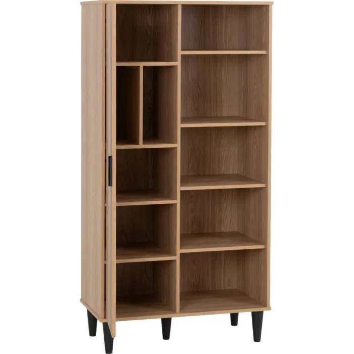 Tessa 1 Door Bookcase - Natural Oak Effe | Murphy Furniture