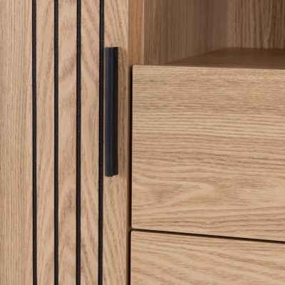 Tessa 1 Door 2 Drawer Bookcase - Natural | Murphy Furniture