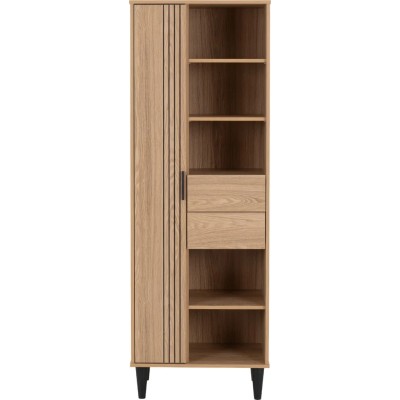 Tessa 1 Door 2 Drawer Bookcase - Natural | Murphy Furniture