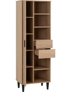 Tessa 1 Door 2 Drawer Bookcase - Natural | Murphy Furniture 2