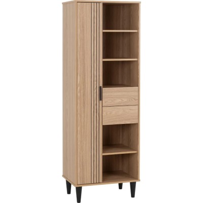 Tessa 1 Door 2 Drawer Bookcase - Natural | Murphy Furniture