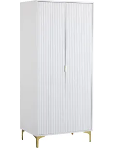 Miami 2 Door Wardrobe - White/Gold | Murphy Furniture 2