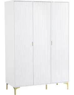 Miami 3 Door Wardrobe - White/Gold | Murphy Furniture 2