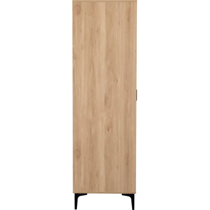 Miami 3 Door Wardrobe - Oak Effect/Black | Murphy Furniture