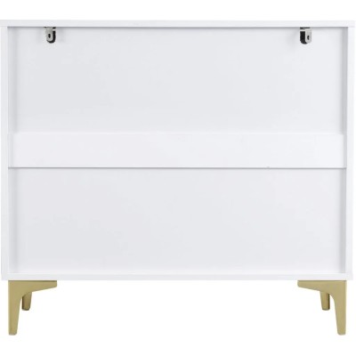 Miami 3 Drawer Chest - White/Gold | Murphy Furniture